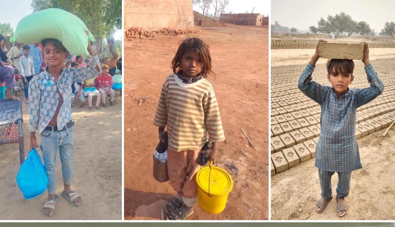 Eine Collage mit Bildern von Kinder aus Pakistan und Deutschland.