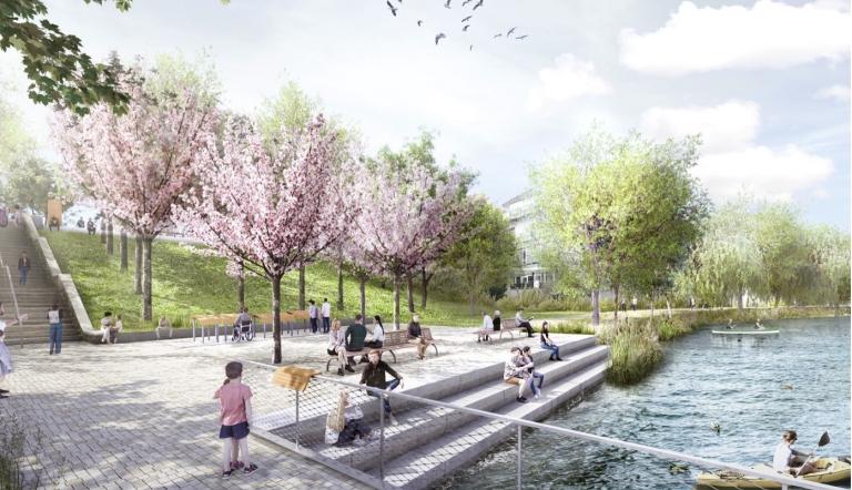 Perspektive aus dem Wettbewerbsergebnis für Griebnitzsee