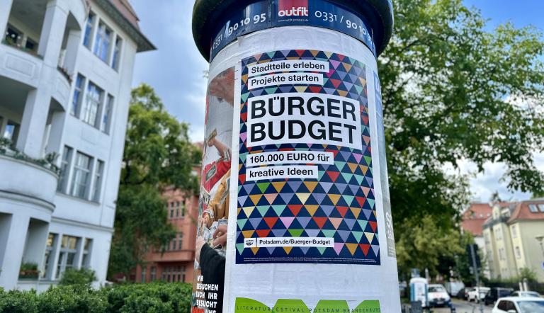 Plakat Bürger-Budget Potsdam 2024/2025 Plakat Bürger-Budget Potsdam 2024/2025