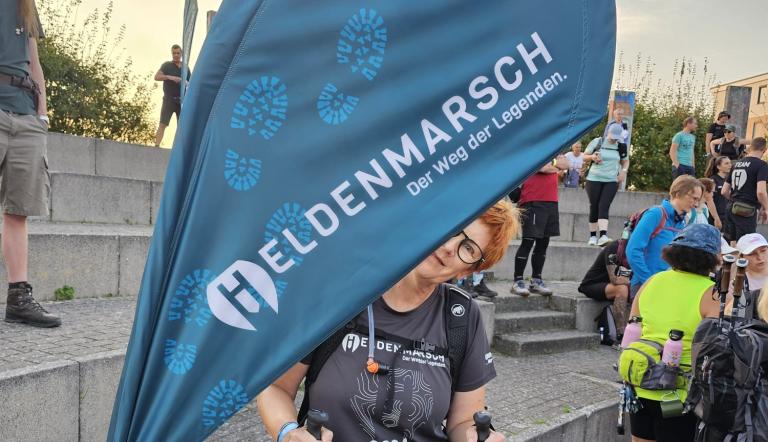 Karin Zeitner-Aust beim Heldenmarsch