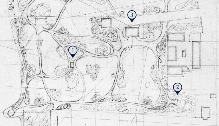 Lenné-Plan Herrschaftl. Gartengruft