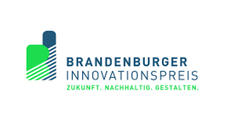 Innovationspreis Brandenburg Grün-blaues Logo des Innovationspreises Brandenburg