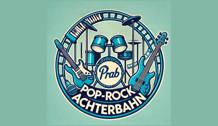 Das grün-schwarze Logo der PRAB zeigt in seiner Grafik Pop-Rock-Instrumente wie das Schlagzeug
