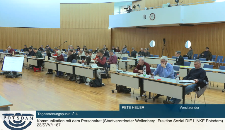 Video der 43. öffentlichen Sitzung der Stadtverordnetenversammlung vom 8.11.2023