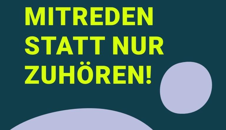 Mitreden statt nur zuhören 