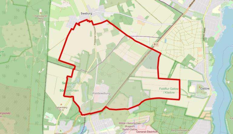Sperrkreis Kampfmittelfund bei Groß Glienicke