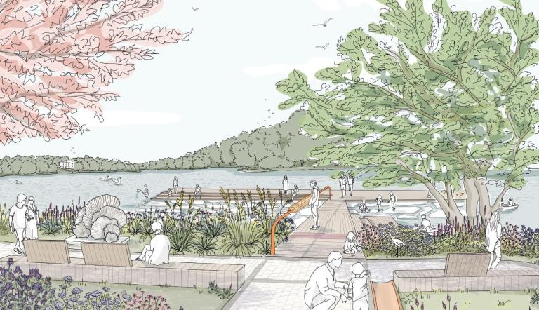 2. Wertungsrundgang Perspektive Wettbewerb Griebnitzsee YEWO LANDSCAPES GmbH