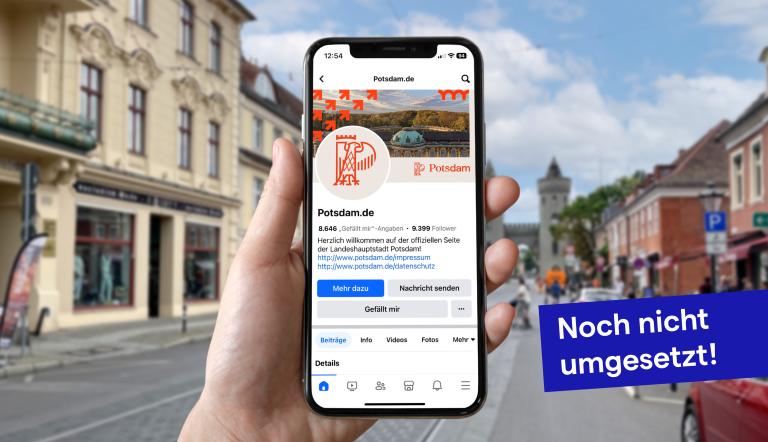 Ansicht Social Media Darstellung im Smartphone