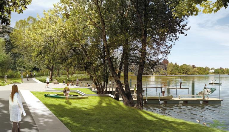 2. Wertungsrundgang Perspektive Wettbewerb Griebnitzsee lml LEVIN MONSIGNY LANDSCHAFTS-ARCHITEKTEN