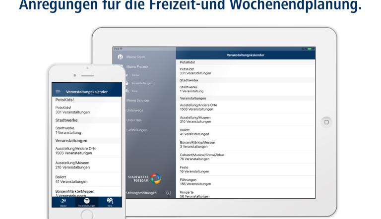 Anregungen für die Freizeit- und Wochenendplanung (© Stadtwerke Potsdam GmbH)