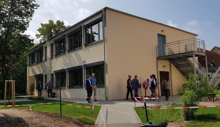 Das zweigeschossige Haus 2 der Kita  „Fahrländer Landmäuse“ 