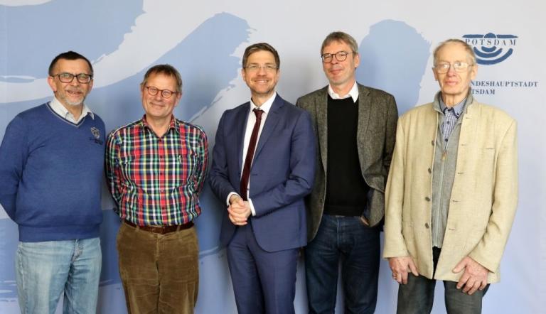 Pressetermin STADT FORUM POTSDAM  mit Dieter Lehmann,  Dr. Günter Schlusche, Mike Schubert, Philipp Jamme und Christian Wendland
