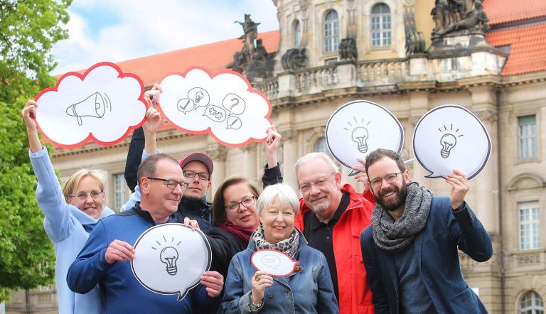 Mitglieder des letzten Projektteams Bürgerhaushalt aus dem Jahr 2020/21