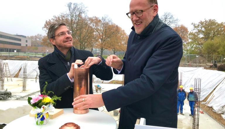 Startschuss für das Neubauvorhaben an der Georg-Hermann-Allee, nördlich der Leonardo-da-Vinci-Gesamtschule