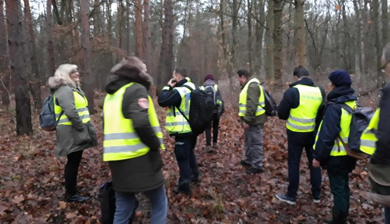 Bombenentschärfung 17. Dezember 2019: Auch im Wald muss abgesperrt werden.