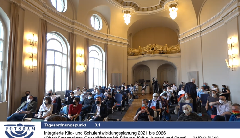 21. außerordentliche öffentliche Sitzung der Stadtverordnetenversammlung vom 23. Juni 2021 (Screenshot) 21. außerordentliche öffentliche Sitzung der Stadtverordnetenversammlung vom 23. Juni 2021