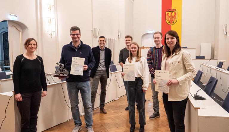 Erfolgreiche Teams beim Stadtradeln 2021 ausgezeichnet. Foto Landeshauptstadt Potsdam/ Christine Homann Erfolgreiche Teams beim Stadtradeln 2021 ausgezeichnet