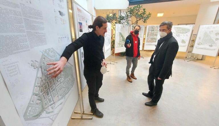 Schlaatz 2030: Oberbürgermeister eröffnet Ausstellung zu den Entwürfen im Masterplan-Verfahren