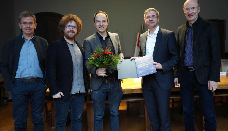 v.l.n.r.: Stefan Rahmstorf, Jonathan Donges, Nico Wunderling, Mike Schubert, Ralf Engbert, v.l.n.r.: Stefan Rahmstorf, Jonathan Donges, Nico Wunderling, Mike Schubert, Ralf Engbert,