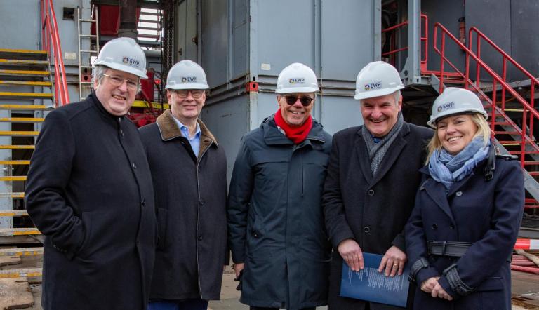 v.l.n.r.. Prof. Dr.-Ing. Jörg Steinbach, Eckard Veil,  Burkhard Exner, Bernd Rubelt und Christiane Preuß,