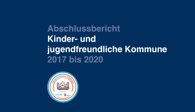 Auschnitt Deckblatt Abschlussbericht Kinder- und jugendfreundliche Kommune 2017 bis 2020