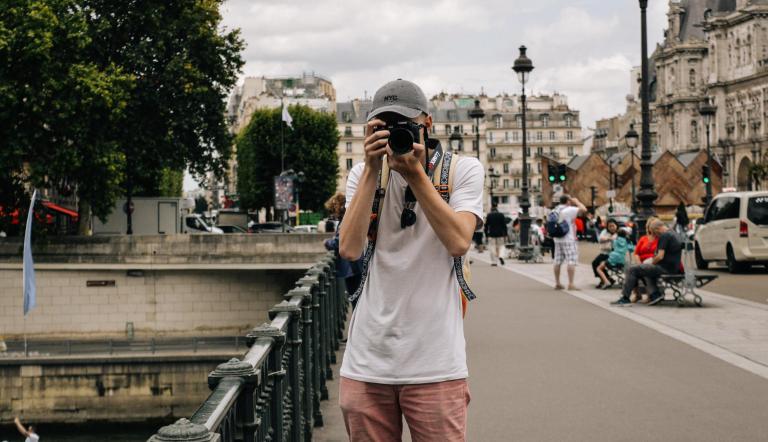 Tourist mit Kamera, Tourist mit Kamera,