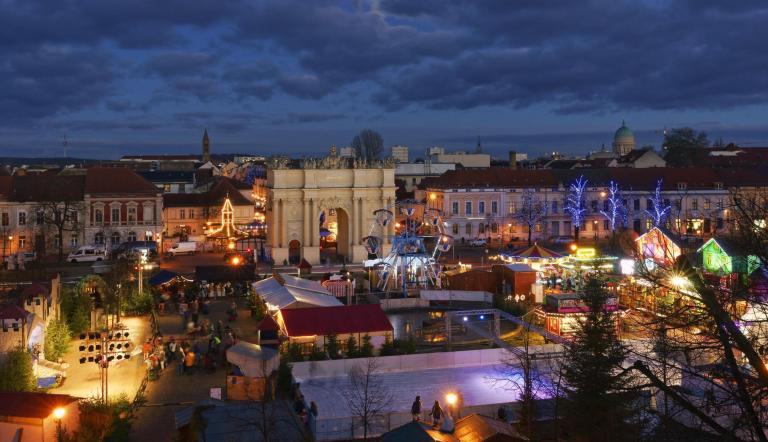 Blauer Lichterglanz in der Potsdamer Innenstadt