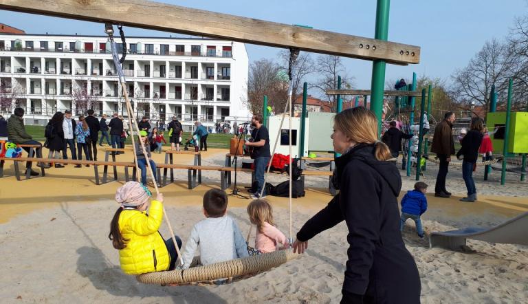 Spielen und Sport treiben: Der erste Bauabschnitt der Plantage ist eröffnet. Foto: Landeshauptstadt Potsdam, Christine Homann