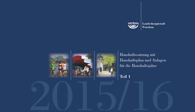 Deckblatt Haushaltssatzung Potsdam 2015/16 Deckblatt Haushaltssatzung Potsdam 2015/16