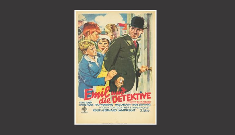 Emil und die Detektive (Bildquelle: Deutsche Kinemathek) Das Bild zeigt das Plakat des Films "Emil und die Detektive". (Bildquelle: Deutsche Kinemathek)
