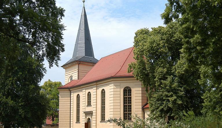 Im Zentrum des Böhmischen Weberviertels in Babelsberg steht die auf Anweisung Friedrich des Großen erbaute Friedrichskirche