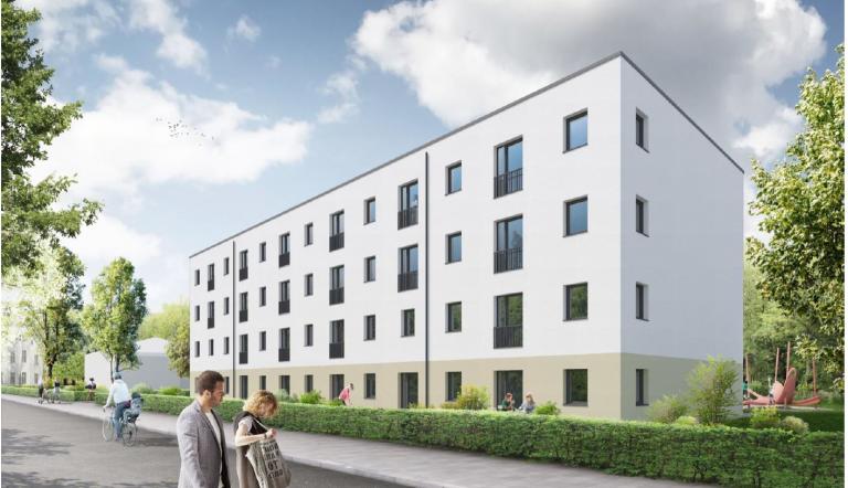 Neubau Gluckstraße, Am Stern. Visualisierung: Willner