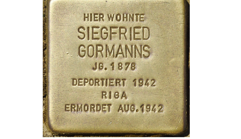 Stolperstein Dr. Siegfried Gormanns