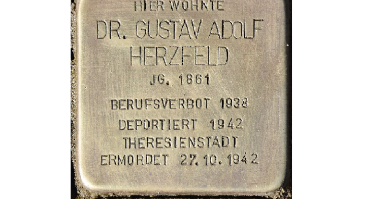 Stolperstein Dr. Gustav Herzfeld