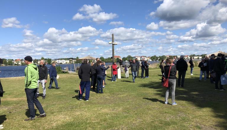 Begehung des Geländes des heutigen Strandbades Babelsberg am 16. Mai 2020 Begehung des Geländes des heutigen Strandbades Babelsberg am 16. Mai 2020