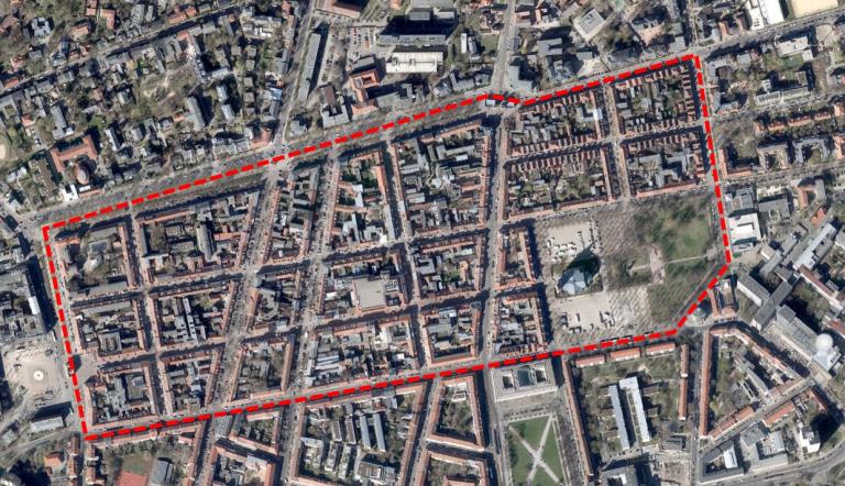 Innenstadt-Straßenräume neu denken - Bearbeitungsgebiet