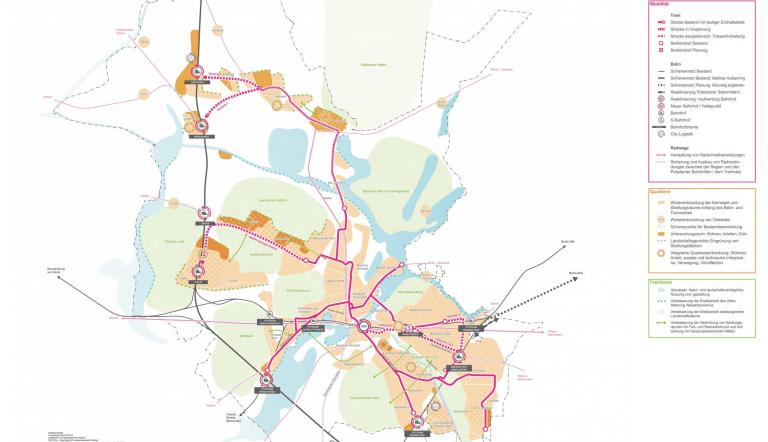 Räumliches Leitbild (Plandarstellung: BPW Stadtplanung)