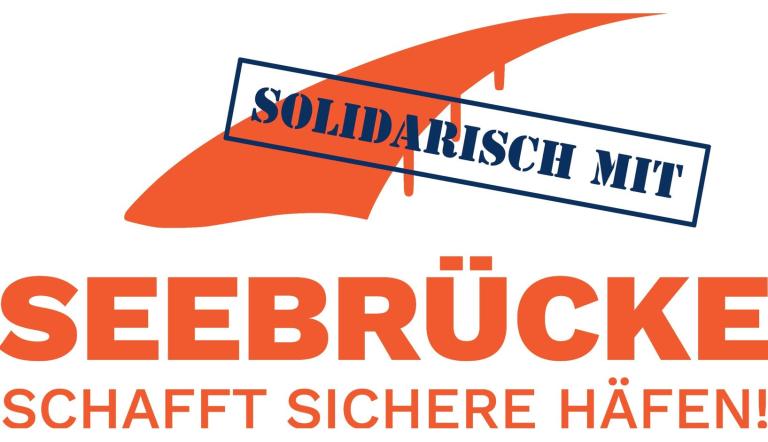 Solidarisch mit der Initiative "Seebrücke - schafft sichere Häfen!" Solidarisch mit der Initiative "Seebrücke - schafft sichere Häfen!"