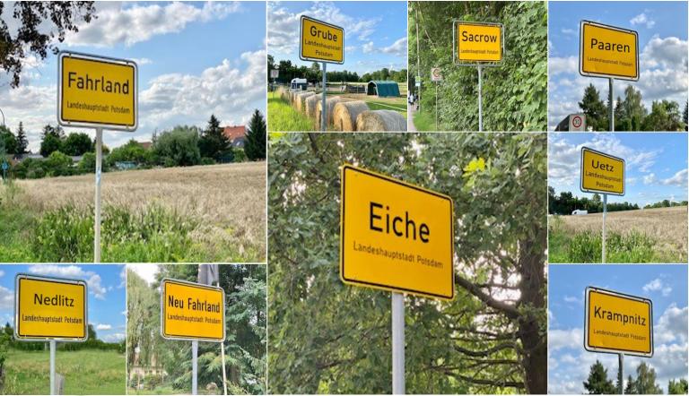 Einige Ortsteile Potsdams (Collage: Landeshauptstadt Potsdam / Frank Daenzer)