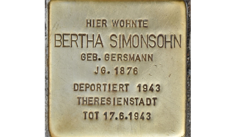 Stolperstein Bertha Simonssohn