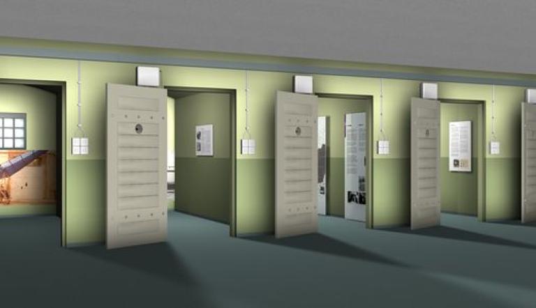 Simulation Ausstellungsmodul "Flucht in den Westen"