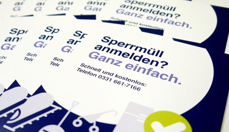 Vorderseite des Sperrmüllflyers