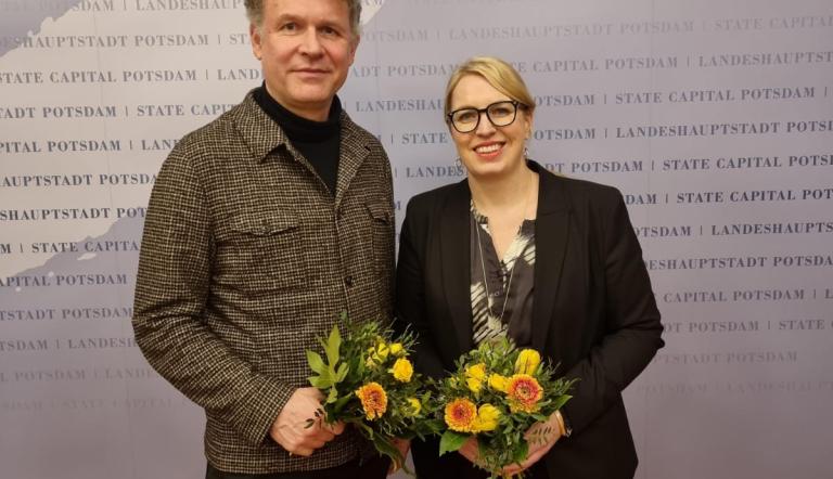 Sprecherduo des neuen Fachgremiums Erinnerungskultur Maria Schultz und Dr. Peter Ulrich Weiß. Foto Hartung/LHP