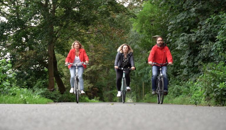 Mit dem Fahrrad unterwegs.