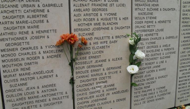 Mauer der Gerechten unter den Völkern in Yad Vashem Mauer der Gerechten unter den Völkern in Yad Vashem