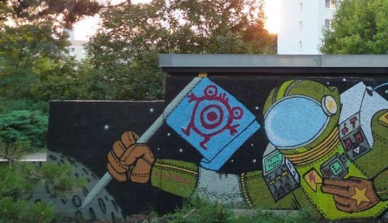 Astronaut. El Centro on the wall