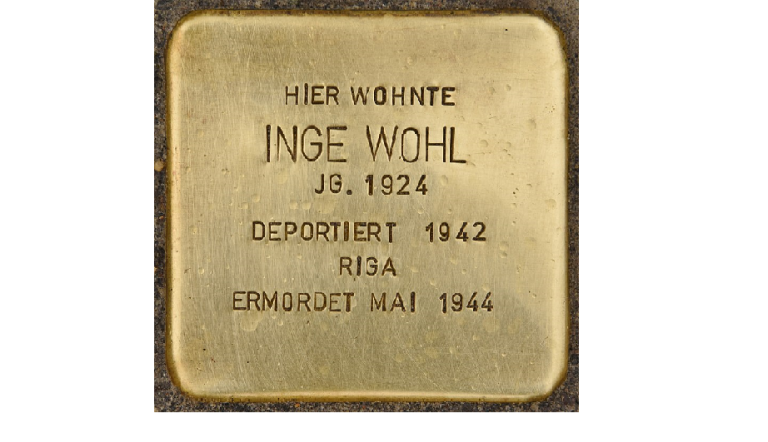 Stolperstein Inge Wohl