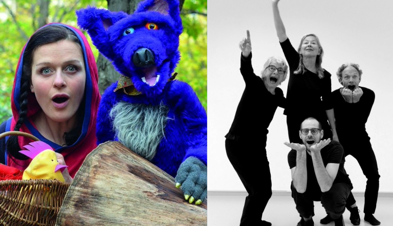 Foto: Rotkäppchen: Stefanie Bernhardt; Improtheater Petra Müller: Veronica Scholz