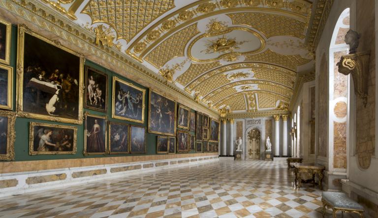 Innenansicht der Bildergalerie von Sanssouci, Foto: Günter Schneider, Lizenz: SPSG