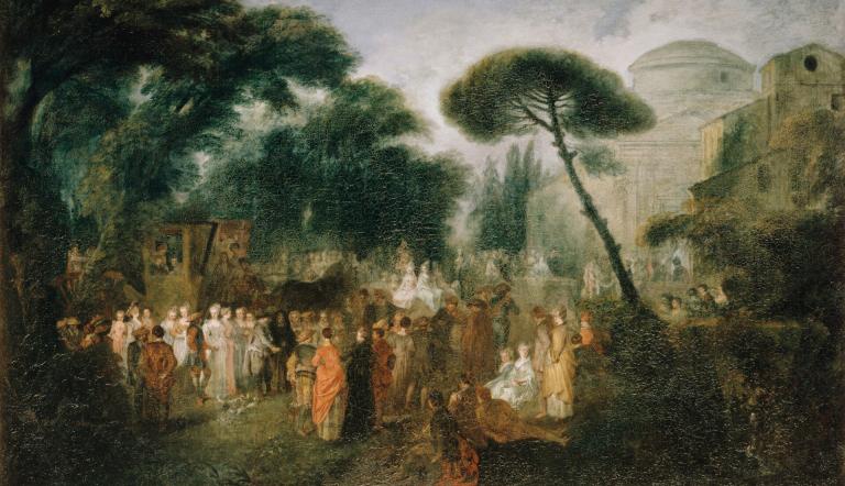 Antoine Watteau: Der Brautzug (La mariée de village), um 1710, Foto: Jörg P. Anders, Lizenz: SPSG